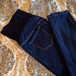 Dark wash maternity jeans